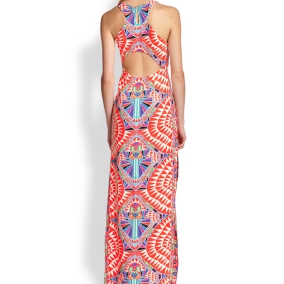 Mara Hoffman Maxi Dress Cut Out Back Orange - Picture 3 of 11